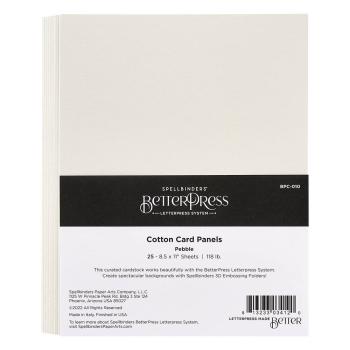 Spellbinders - Baumwollbogen "Pebble" BetterPress Cotton Sheets 21,60x27,90 cm