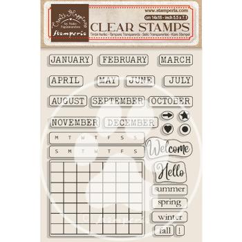 Stamperia - Stempelset "Calendar, Monthly" Clear Stamps