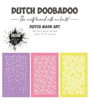 Dutch Doobadoo - Schablone 15x24 cm "Dream Plan Do Get This Party Started " Stencil - Dutch Mask Art