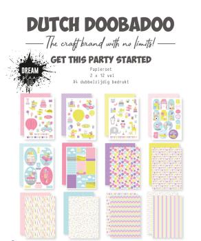 Dutch Doobadoo - Papier Kit "Dream Plan Do Get This Party Started" 24 Bogen