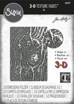 Sizzix - 3D Prägefolder "Woodgrain" Embossing Folder Design by Tim Holtz