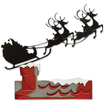 Sizzix - Stanzschablone "Reindeer Sleigh" Thinlits Craft Dies by Tim Holtz