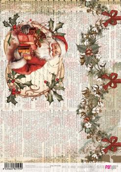 Paper For you - Decoupage Papier "Father Christmas I" Rice Paper Kit A4 - 6 Bogen