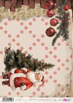 Paper For you - Decoupage Papier "Father Christmas I" Rice Paper Kit A4 - 6 Bogen