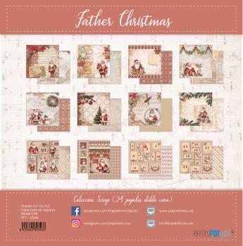 Papers For You - Designpapier "Father Christmas" Scrap Paper Pack 8x8 Inch - 24 Bogen