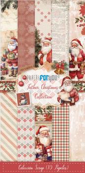 Papers For You - Designpapier "Father Christmas" Scrap Paper Pack 6x12 Inch - 10 Bogen 