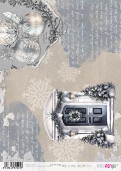 Paper For you - Decoupage Papier "Snow on the Forest I" Rice Paper Kit A4 - 6 Bogen