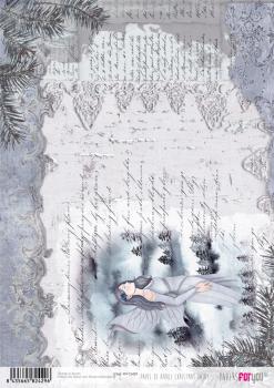 Paper For you - Decoupage Papier "Snow on the Forest I" Rice Paper Kit A4 - 6 Bogen