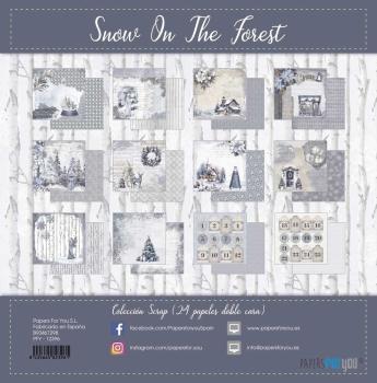 Papers For You - Designpapier "Snow On The Forest" Scrap Paper Pack 8x8 Inch - 24 Bogen