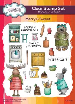 Creative Expressions - Stempelset "Merry & Sweet" Clear Stamps 6x8 Inch Design by Janes´s Doodles