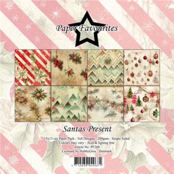 Paper Favourites - Designpapier "Santas Present" Paper Pack 6x6 Inch - 24 Bogen