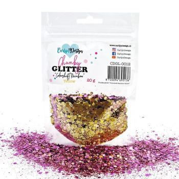 Carlijn Design - Glitzermischung "Colorshift Rainbow Yellow" Chunky Glitter 20g