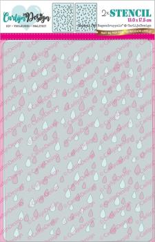 Carlijn Design - Schablone A6 "Raindrops" Stencil
