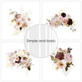 Simple and Basic - Designpapier "Autumn Flowers" Paper Pack 6x6 Inch - 24 Bogen 