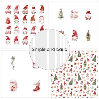 Simple and Basic - Designpapier "Christmas Gnomes" Paper Pack 6x6 Inch - 24 Bogen 