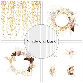 Simple and Basic - Designpapier "Autumn Flowers" Paper Pack 12x12 Inch - 8 Bogen 