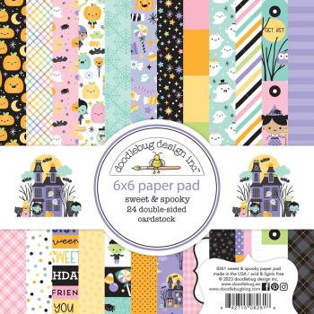 Doodlebug Design - Designpapier "Sweet & Spooky" Paper Pack 6x6 Inch - 24 Bogen