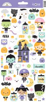 Doodlebug Design - Aufkleber "Sweet & Spooky" Icons Sticker