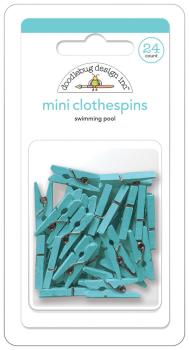 Doodlebug Design - Wäscheklammern "Swimming Pool" Mini Clothespins 