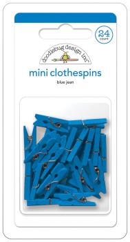 Doodlebug Design - Wäscheklammern "Blue Jean" Mini Clothespins 