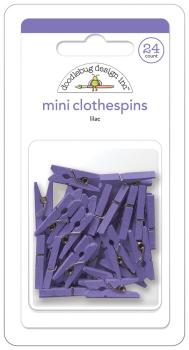 Doodlebug Design - Wäscheklammern "Lilac" Mini Clothespins 