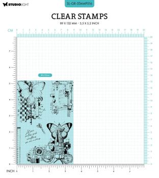 Studio Light - Stempelset "Sewing Inventions" Clear Stamps Grunge Collection