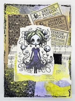 IndigoBlu - Gummistempel "Poison Labels" A6 Rubber Stamp