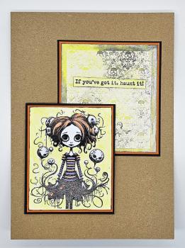 IndigoBlu - Gummistempel "Spooky Girl" A6 Rubber Stamp