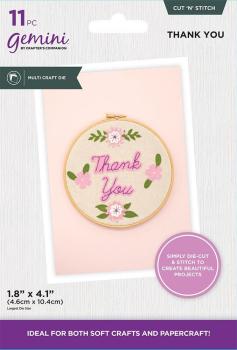 Gemini - Stanzschablone "Thank You" Cut 'N' Stich Dies