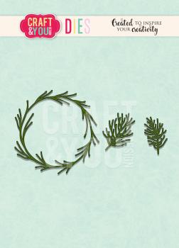 Craft & You Design - Stanzschablone "Coniferous Wreath" Dies