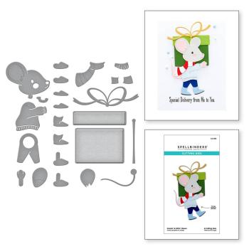 Spellbinders - Stanzschablone "Dancin' & Giftin' Mouse" Dies