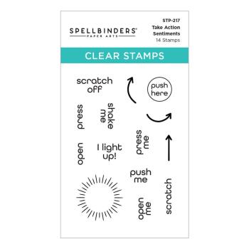 Spellbinders - Stempelset "Take Action Sentiments" Clear Stamps