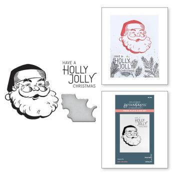 Spellbinders - Press Plate & Dies "Holly Jolly Santa"