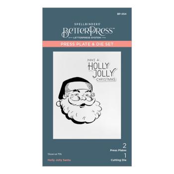 Spellbinders - Press Plate & Dies "Holly Jolly Santa"