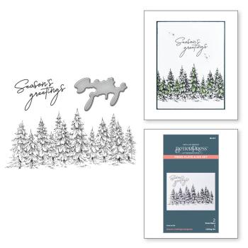 Spellbinders - Press Plate & Dies "Seasons Greetings Evergreens"