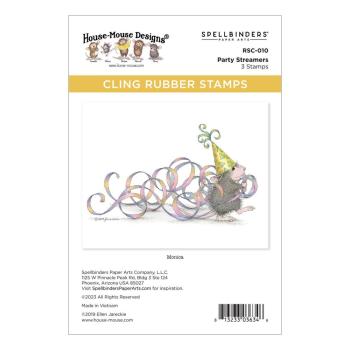 Spellbinders - Gummistempel Set "Party Streamers" Cling Stamp