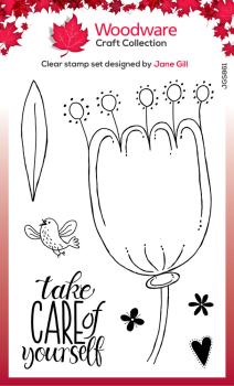 Woodware - Stempelset "Take Care" Clear Stamps Design by Jane Gill