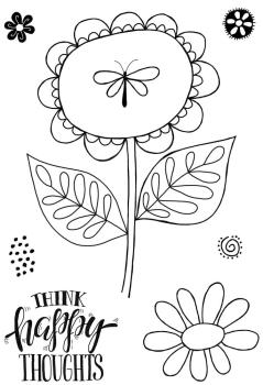 Woodware - Stempelset "Happy Thoughts" Clear Stamps Design by Jane Gill