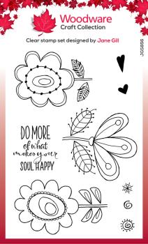 Woodware - Stempelset "Happy Soul" Clear Stamps Design by Jane Gill