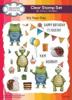 Creative Expressions - Stempelset "It's Your Day" Clear Stamps 6x8 Inch Design by Janes´s Doodles