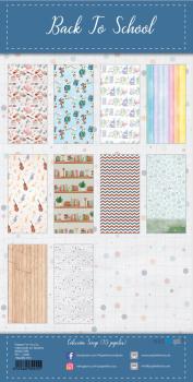 Papers For You - Designpapier "Back to School" Scrap Paper Pack 6x12 Inch - 10 Bogen 