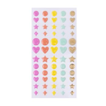 American Crafts - Enamel Dots "Iridescent Glitter" 60 Stk.