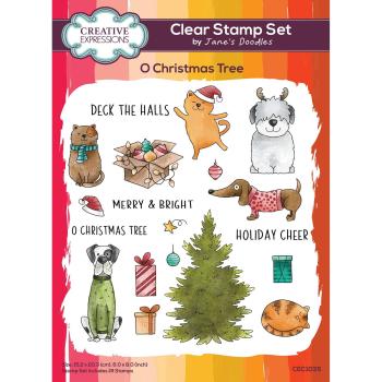 Creative Expressions - Stempelset "O Christmas Tree" Clear Stamps 6x8 Inch Design by Jane's Doodles
