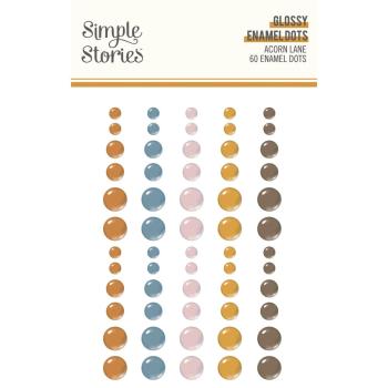 Simple Stories - Enamel Dots "Acorn Lane" 60 Stück 