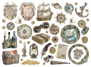 Stamperia - Stanzteile "Ship and Treasures" Die Cuts