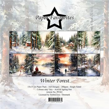 Paper Favourites - Designpapier "Winter Forest" Paper Pack 6x6 Inch - 24 Bogen