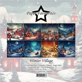 Paper Favourites - Designpapier "Winter Village" Paper Pack 12x12 Inch 8 Bogen