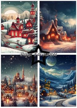 Paper Favourites - Designpapier "Winter Village" Paper Pack A5 - 24 Bogen