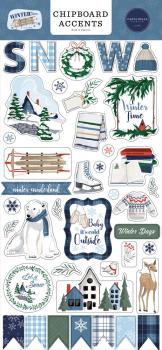 Carta Bella - Chipboard Sticker 6x13 Inch "Wintertime"