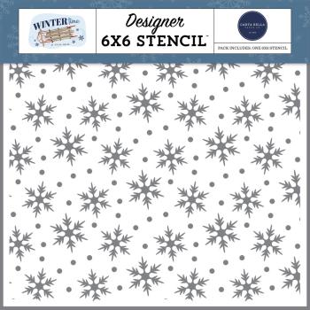 Carta Bella - Schablone 6x6 Inch "Bundle Up Snow" Stencil